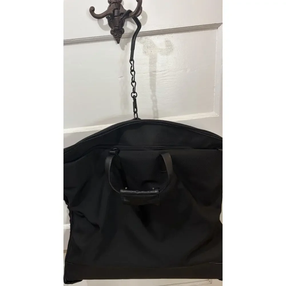 TUMI Black Ballistic Nylon Business Travel Hanging Garnet Bag Case Used Once